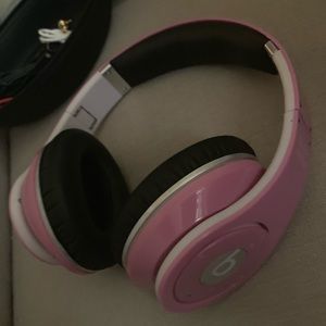 Pink headphones